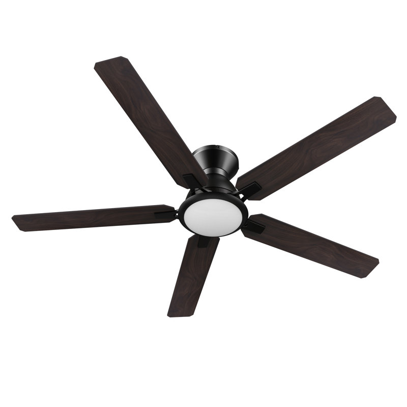 52'' Smart Ceiling Fan With Remote, Light Kit Included, Works With Google Assistant, Amazon Alexa, And Siri Shortcuts., Brown