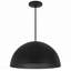 Luminaire suspendu noir à DEL intégré 24 pouces de diamètre