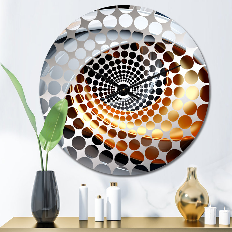Horloge murale à spirale abstraite liquide, Petit