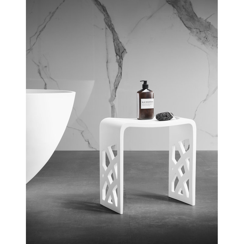 Kingston Brass Descanso Solid Surface Bathroom Stool
