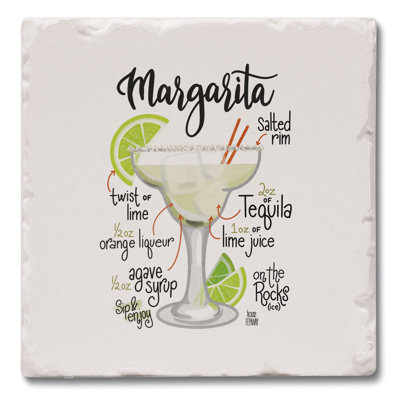Margarita Recipe Single Tumbled Tile Coaster Create Your Own Collection