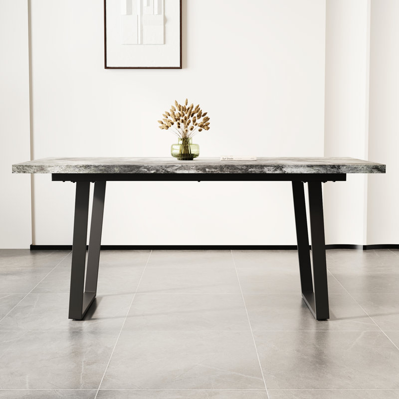 6 tables, poids de 89,32 lb, structure robuste, gris 29,5 po Haute, ajoute de l'élégance à la maison,