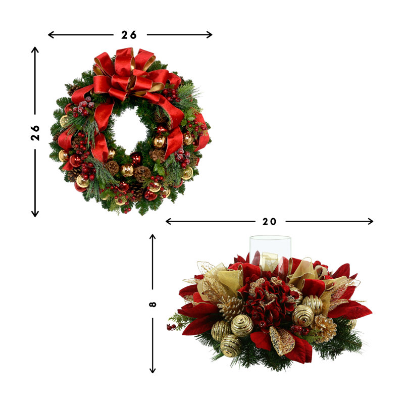 Joskar Holiday Bundle 26" Polysilk Wreath