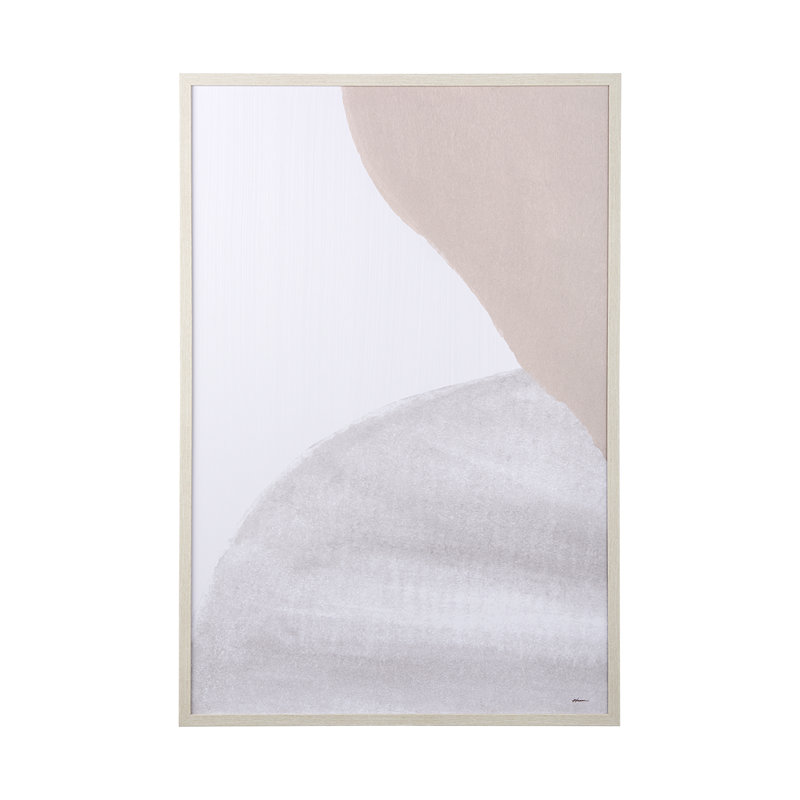 «Moons I a Hand Hand», reproduction d'art encadrée texturée, Moons II