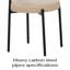 Chaise d'appoint rembourrée en molleton Teddy-1575810206