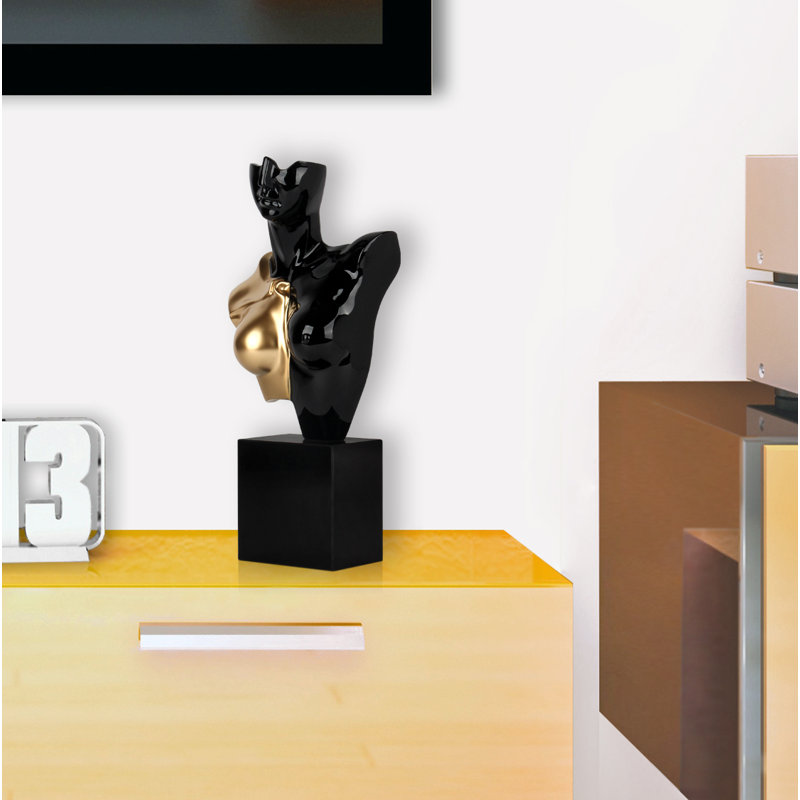 People Statue, Gold/Black
