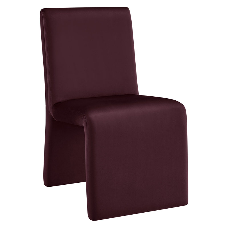Emory Upholstered Performance Velvet Dining Side Chair, Mulberry