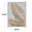 Metal Relief Palm Leaf Home Gold Wall Decor with Gold Detailing