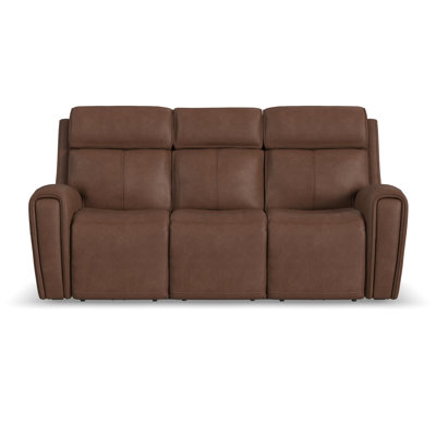 Sullivan Power Reclining Sofa With Console, Power Headrests & Lumbar