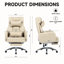 Chaise de bureau beige avec une texture de cuir robuste et un rembourrage confortable pour ordinateur