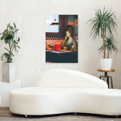 «You Left Me Thrown Colorful Modern Retro City», reproduction d'art murale