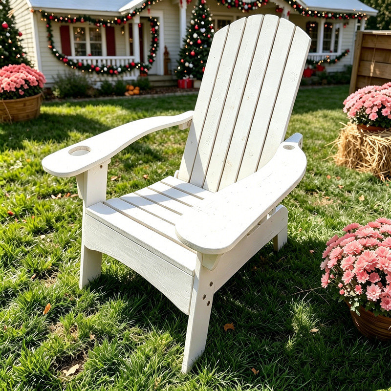 Fauteuil Adirondack Ehomexpert Populus, White, 1