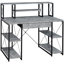 Bureau avec tablettes ouvertes et huche