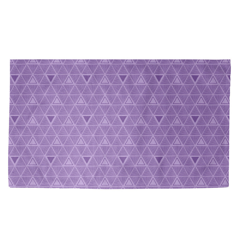 Tapis à motifs de triangles mauves, Rectangle 5 pi x 7 pi