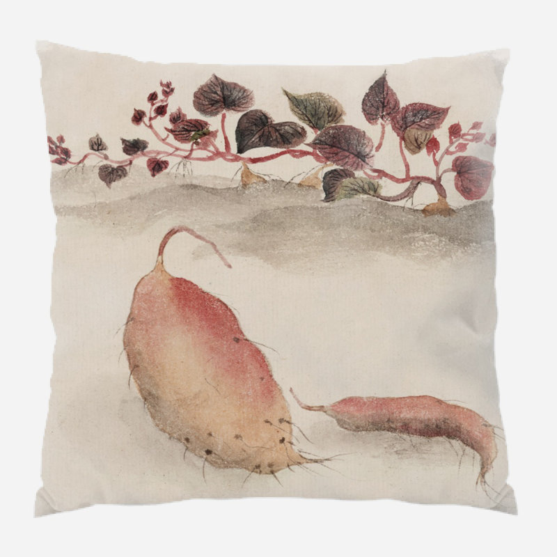 Coussin watercolour Amaro, Microsuède, Intérieur