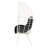 Contemporary Patio Chair With Detachable Foam Cushion - Black/White Outdoor White And