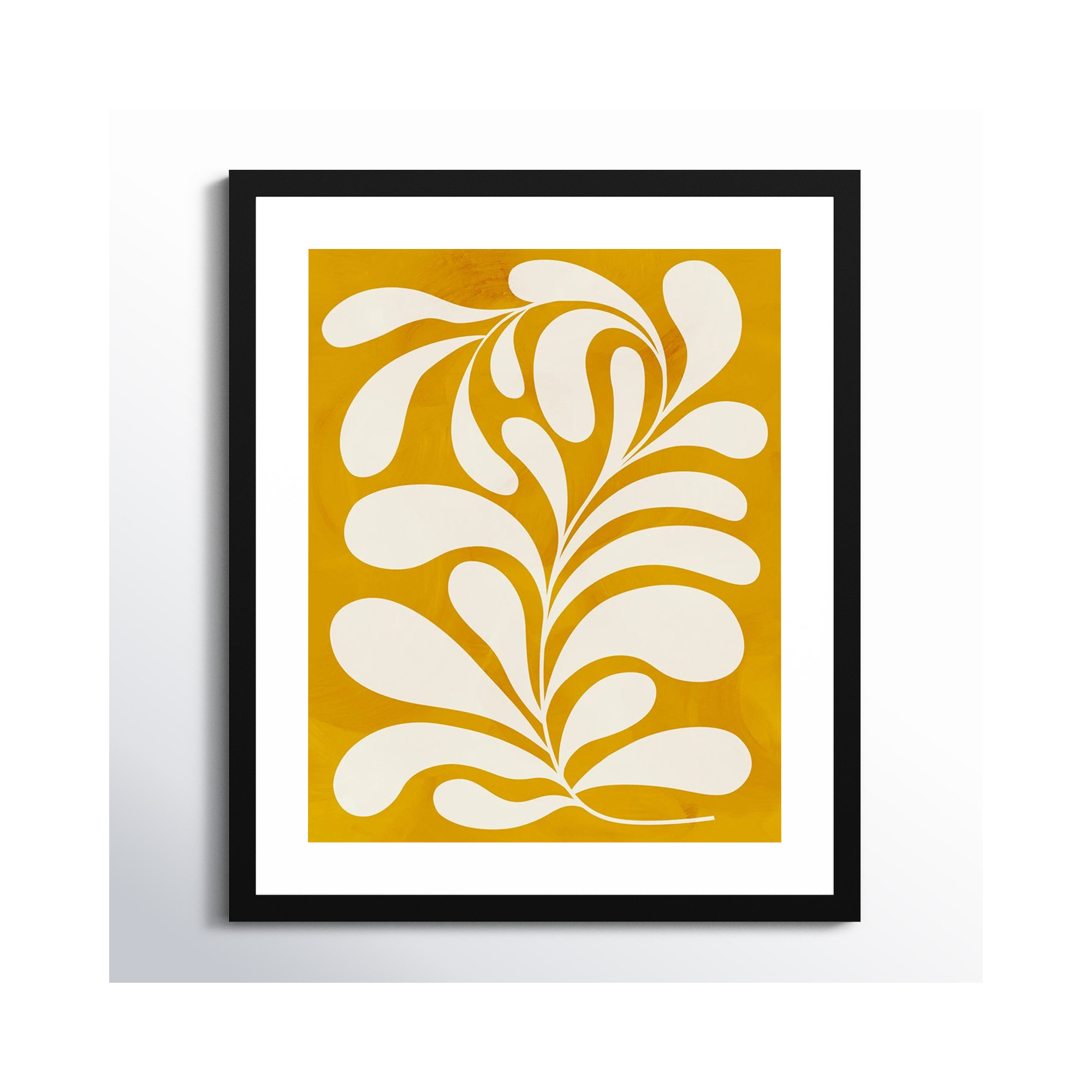 Goldenrod I by Grace Popp, 25" H x 21" W x 1" D, Black