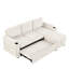 Beige Sectional Couch With Hidden Storage, Ports, Cup Holders L-Shaped Bed Reversible Chaise, Ample &-166918348