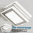4-Light Brushed Nickel Dimmable LED Vanity Light, 26 in. with 5-Color Temperature Selectable, Rectangular Acrylic Shades-768200583
