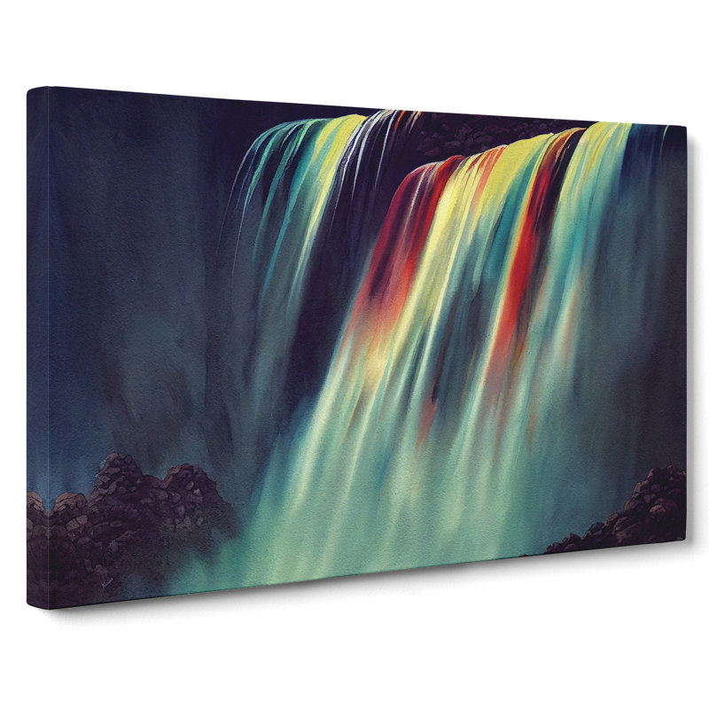 Colourful Watercolour Vol.1 - Wrapped Canvas, 50cm H x 76cm W x 3cm D