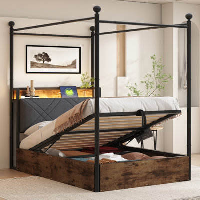 Metal Ottoman Storage Bed
