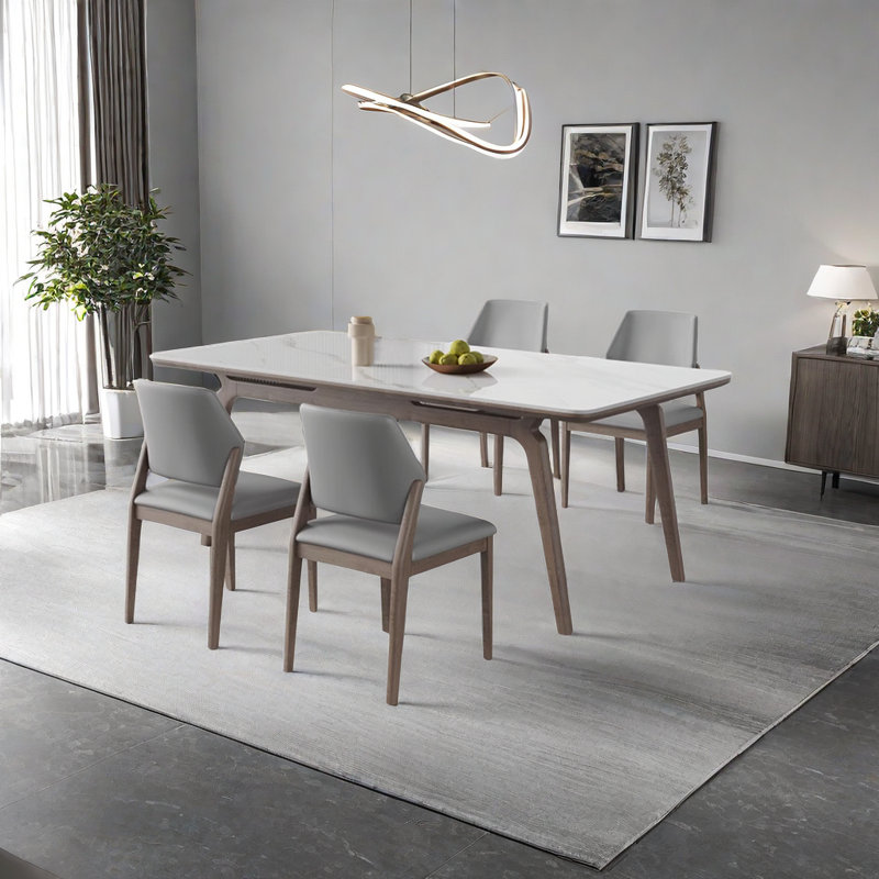 Modern style simple home table and chair, 29.5"H x 70.8"L x 35.4"W