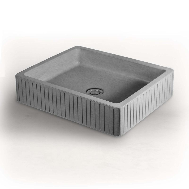 Newterra 17.38 in. L Bathroom Sink, Slate