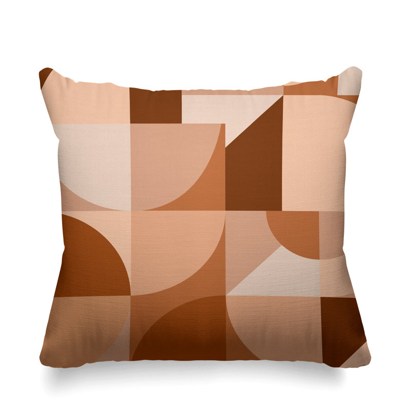 Den Outdoor Reversible Throw Pillow,  19H" x 19W" , Rust