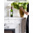 Bulgari-patterned smoky marble simulated fire smart fireplace