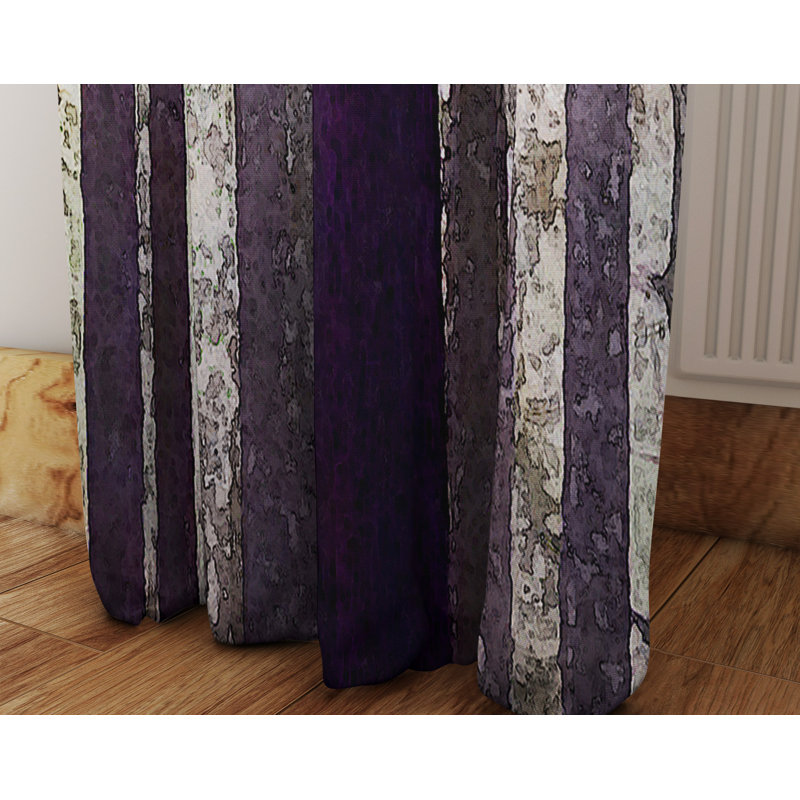 Paire de rideaux semi-transparents Watercolor Forest Trees, L 56 po x L 78 po