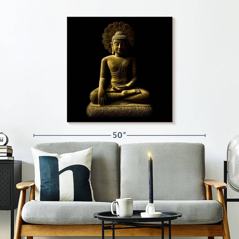 Meditating Buddha Statue, 30" H x 30" W