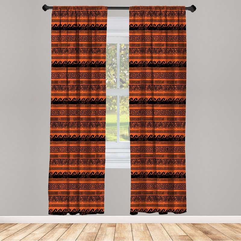 Ornaments Semi-Sheer Rod Pocket Sliding Panel, 28" x 95"