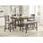 Counter Height Bench 1Pc Fabric Upholstered