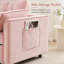 Canapé-lit convertible deux places en velours blanc de 140 cm de large avec lit gigogne, poche de rangement latérale et 2 oreillers.-1390078193