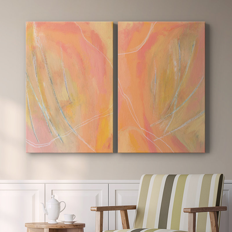 Toile tendue Peach Bliss I-Premium Gallery - prête à être accrochée, H 18 po x l 12 po