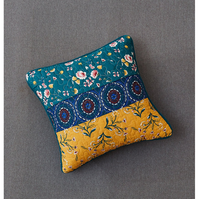 Floral Cotton Pillow Cover