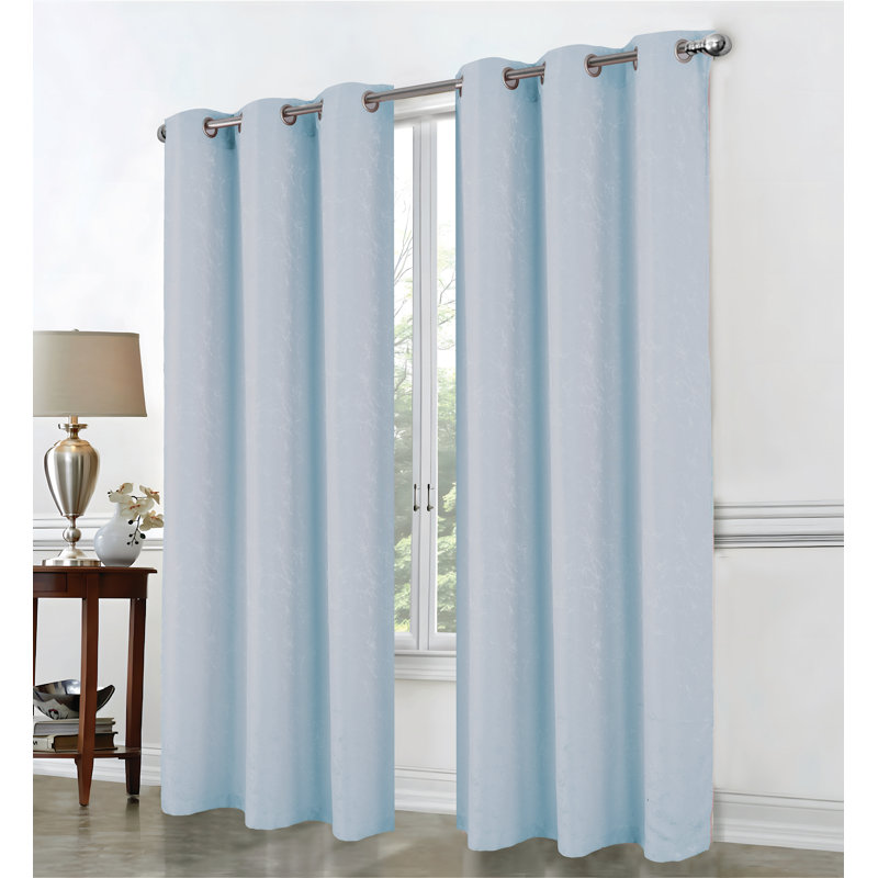 Cosmo Shimmer Window Curtain Set, Silver