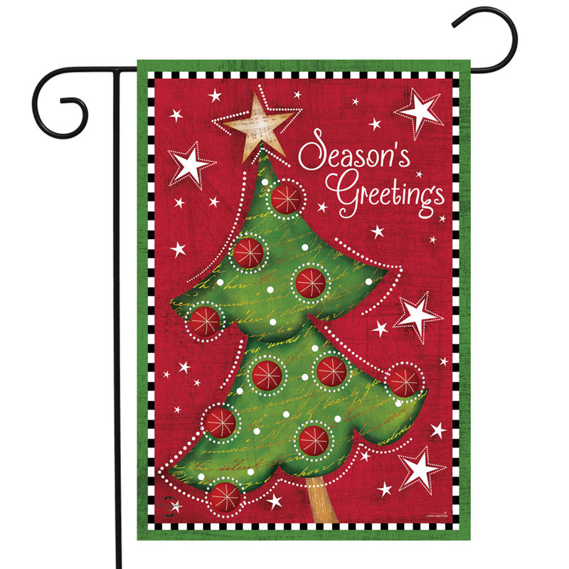 Drapeau de Noël festif,  Rouge / vert