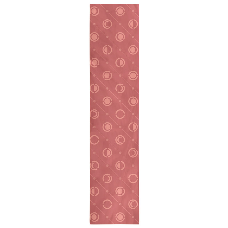 Classic Moon Phases Table Runner, 16" x 72", Rose Red