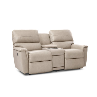 Ava Leather Match Manual Reclining Loveseat with Console -  La-Z-Boy, 449769 LB192935 FN 000