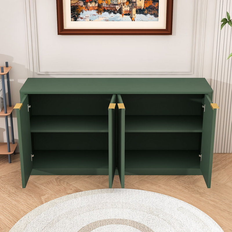 Buffet avec rangement caché Rustic Wave, Vert