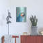  «Exotic Bird On Blue 1» par Annie Warren, art mural en métal, 16 po x 24 po-1085189623