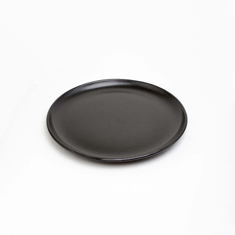 Assiette plate en grès 11,4 po Borgen, Onyx