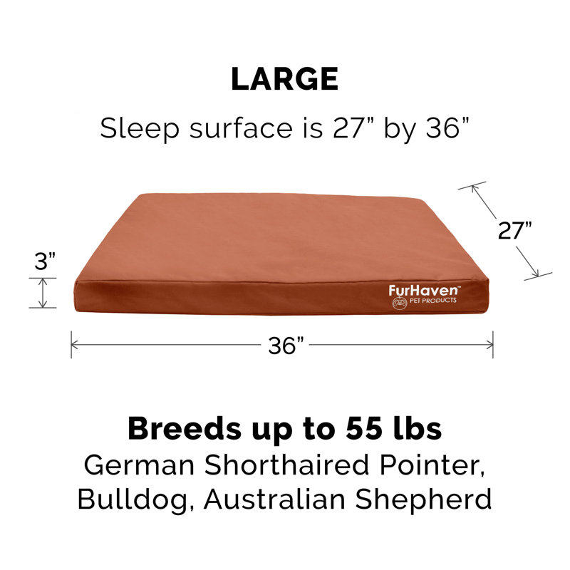 Large Chestnut Orthopedic Waterproof Outdoor Pet Bed