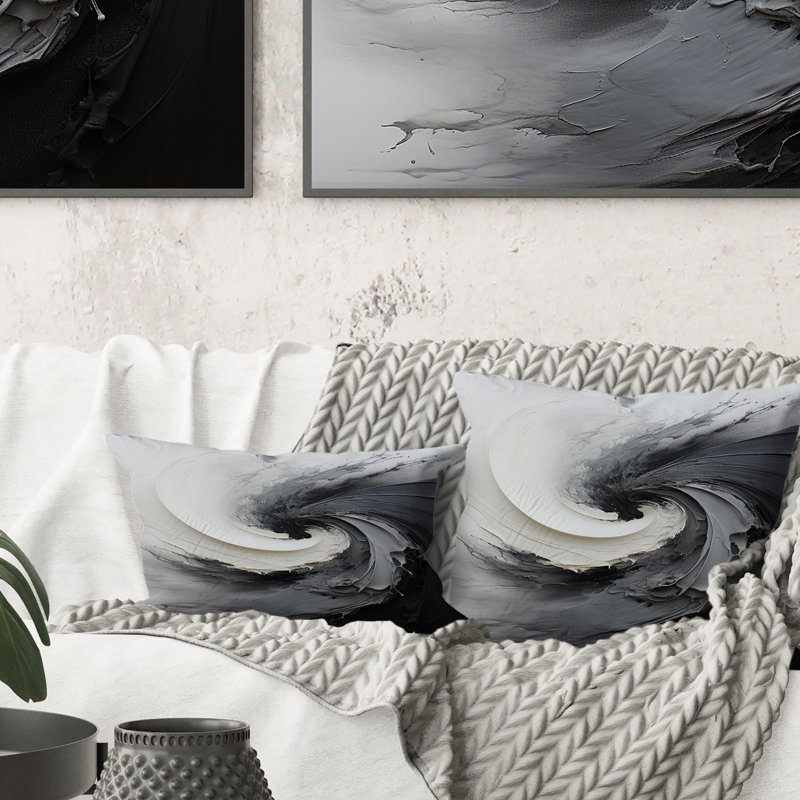 Infinite Motion II - Abstract Spirals Printed Throw Pillow