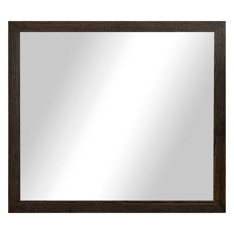 Miroir en bois franc Ebark Designs Ebark - chêne rouge 2 po, Ébène, 29 po x 30 po