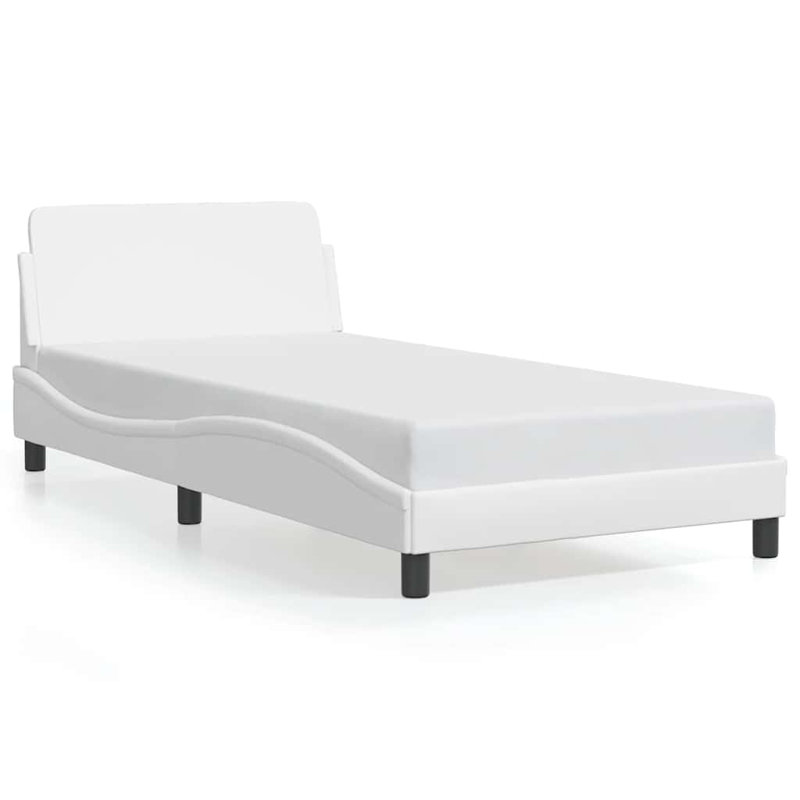 Kaleesi Vegan Leather Platform Bed, Twin XL, White