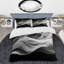 Ensemble de housse de couette en microfibre / polyester noir et blanc Contemplative Abstraction II-1633841812