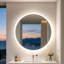 Round Lighted Wall Mounted Bathroom Mirror-1381040258