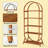 Versatile Display Rack,5-Tier Bookshelf,Compact Arched Bookcase